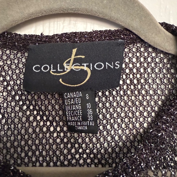 Y2K Vintage Metallic Mesh Cardigan size 8 - Picture 4 of 7